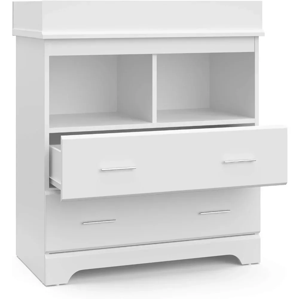โต๊ะเปลี่ยนผ้า 2 ลิ้นชัก (สีขา - Changing Table Topper บทวิจารณ์และราคา