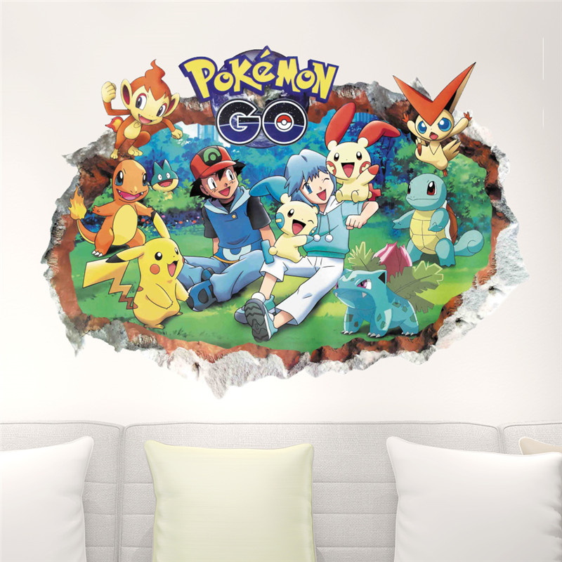 สติกเกอร์ติดผนังการ์ตูน Pokémo - Baby Nursery Vinyl บทวิจารณ์และราคา