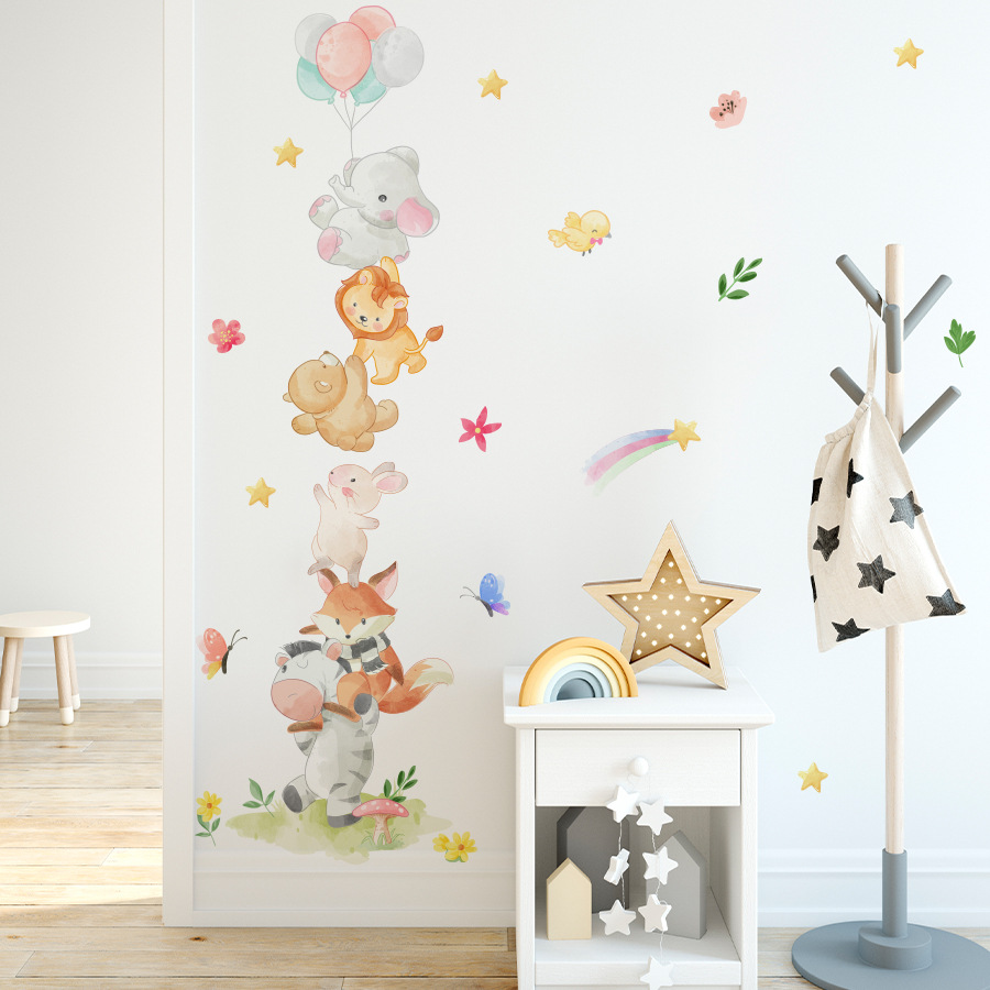 สติ๊กเกอร์ติดผนังลายสัตว์ป่าน่ - Baby Nursery Vinyl Wall Stickers บทวิจารณ์และราคา