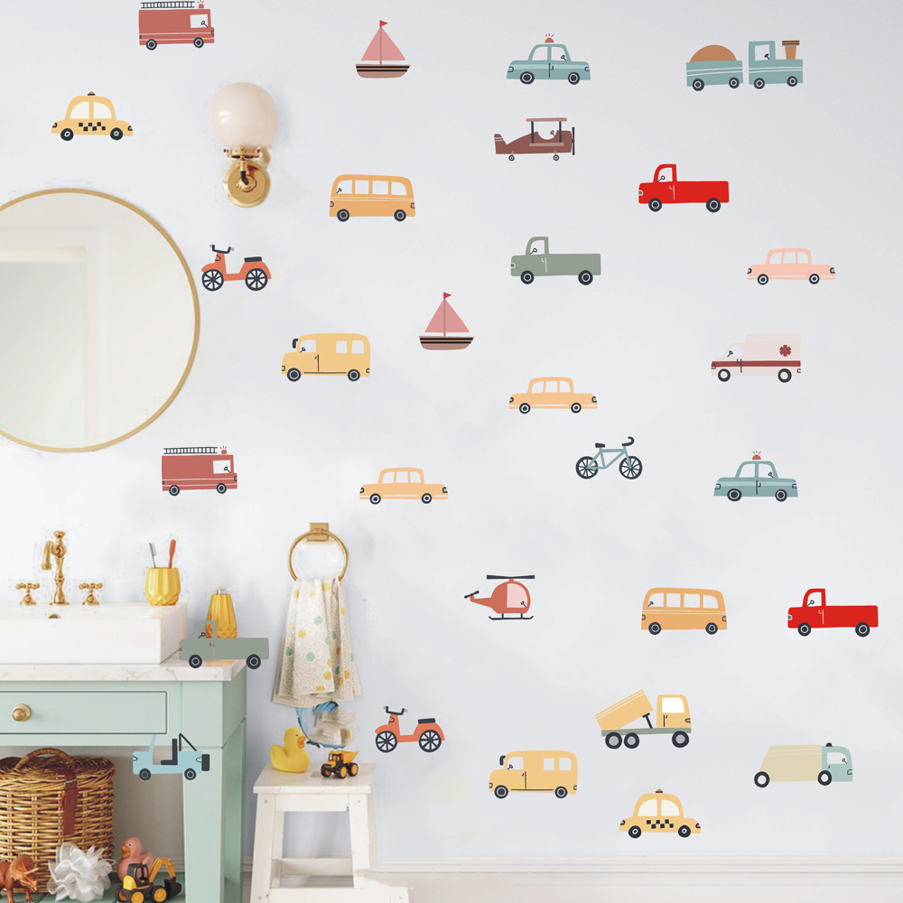 การ์ตูนรถยนต์รถบรรทุกก่อสร้างส - Baby Nursery Set Furniture บทวิจารณ์และราคา