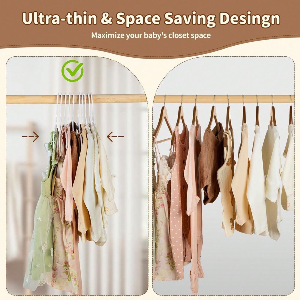 70 100 แพ็คไม้แขวนเสื้อเด็ก ไม - Baby Nursery Hangers บทวิจารณ์และราคา