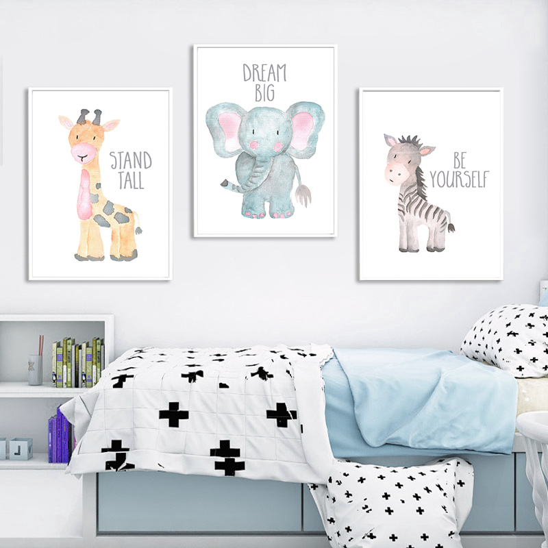 เด็กสัตว์สิงโตช้างยีราฟโปสเตอร - Baby Nursery Giraffe บทวิจารณ์และราคา
