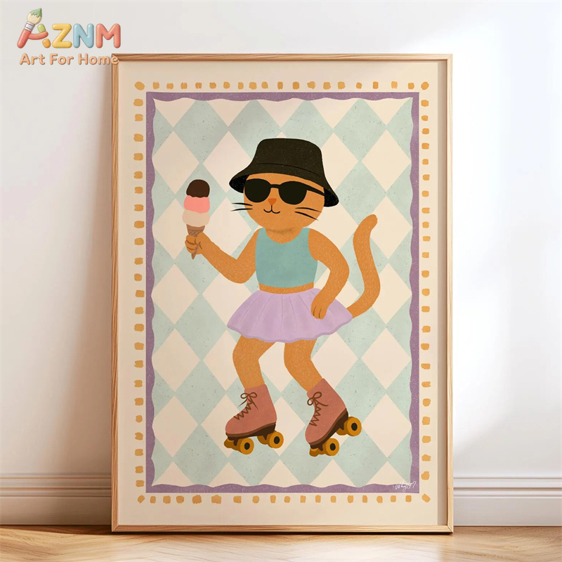 AZNM ภาพพิมพ์บนผ้าใบลายสัตว์น่ - Baby Nursery Room บทวิจารณ์และราคา