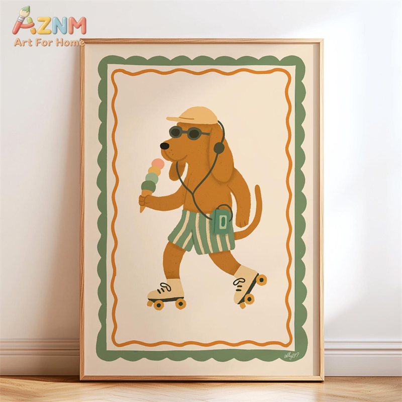 AZNM ภาพพิมพ์บนผ้าใบลายสัตว์น่ - Baby Nursery Room บทวิจารณ์และราคา
